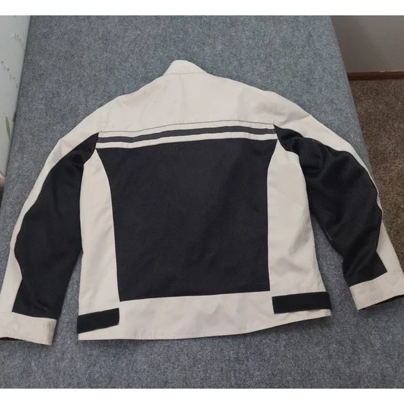 Wicked Stock Bike JacketMens 2XL Black White Armored Motorcycle Protective